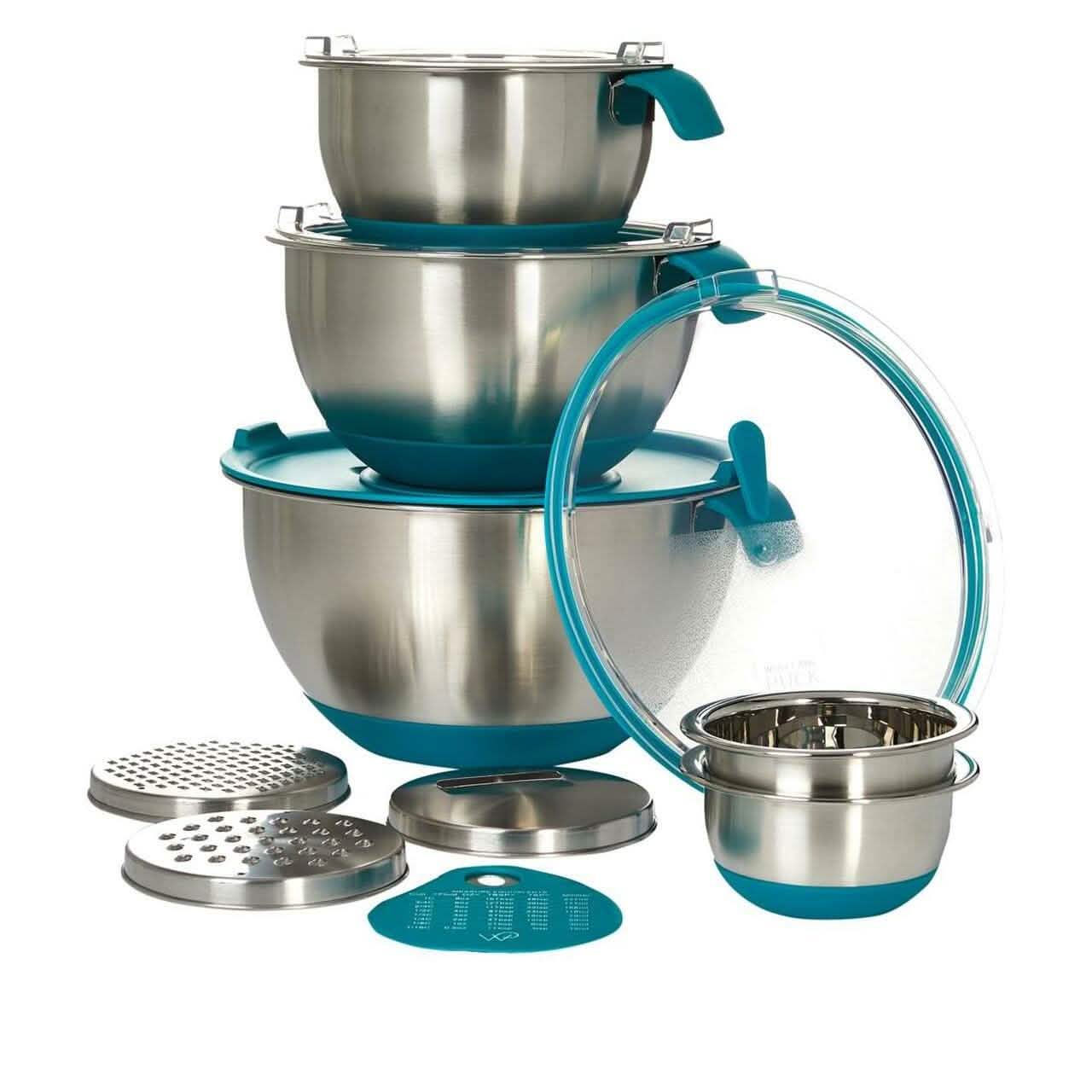 13-Piece: Wolfgang Puck Stainless Steel Mixing Bowl Set (Refurbished) DailySale