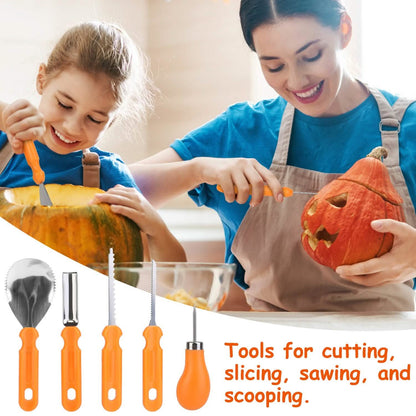 13-Pieces: Halloween Pumpkin Stainless Steel Carving Kit DailySale
