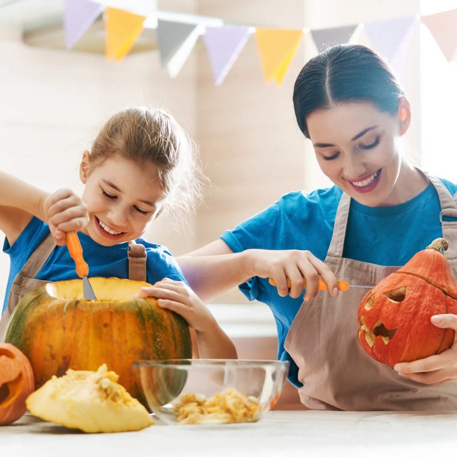 13-Pieces: Halloween Pumpkin Stainless Steel Carving Kit DailySale