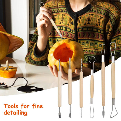 13-Pieces: Halloween Pumpkin Stainless Steel Carving Kit DailySale