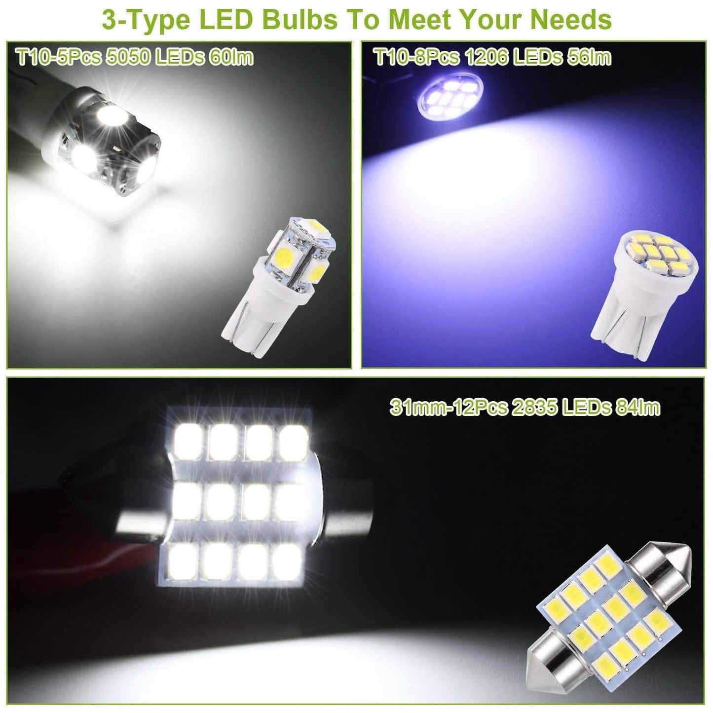 13-Pieces: T10 31mm Festoon LED Light DailySale