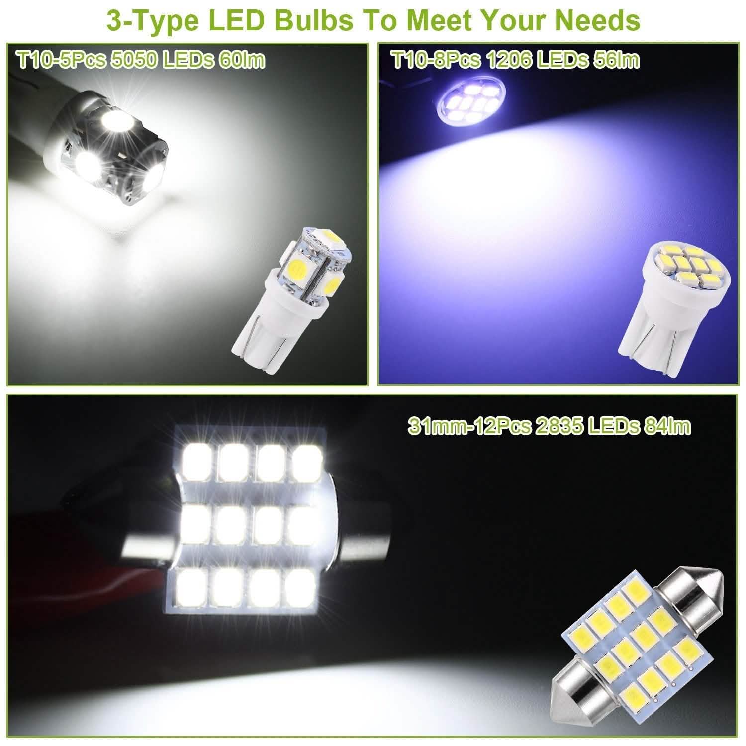 13-Pieces: T10 31mm Festoon LED Light DailySale