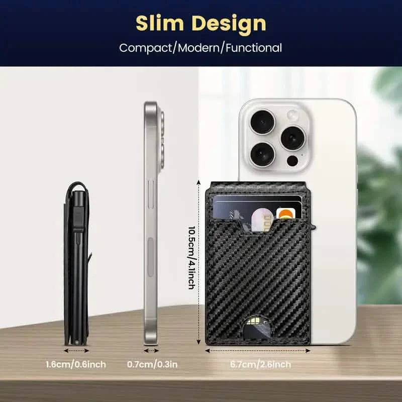 Minimalist Carbon Fiber Wallet for Men – Slim Bifold with Money Clip & RFID Protection DailySale