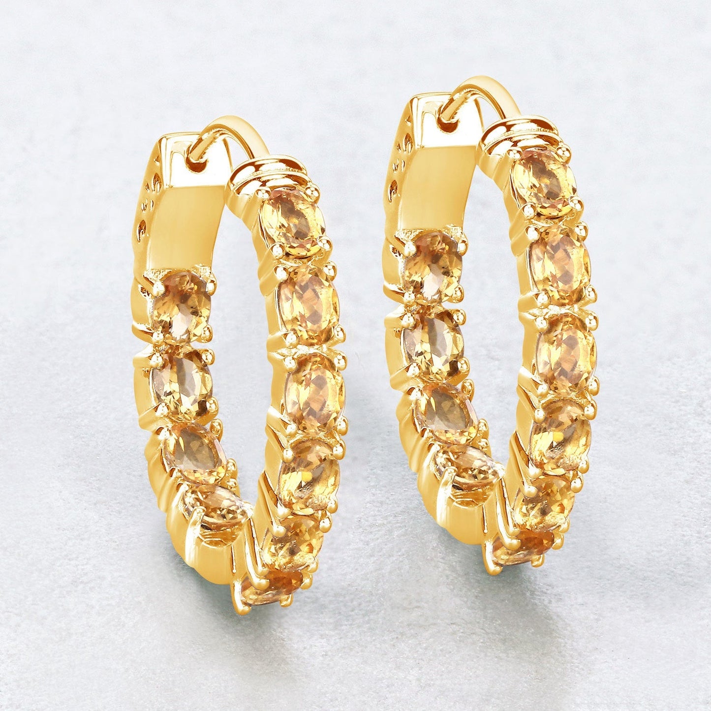 3.20 Carat Genuine Citrine .925 Sterling Silver Earrings Bids.com