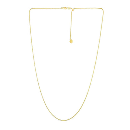 14k Yellow Gold Adjustable Popcorn Chain 1.3mm Bids.com