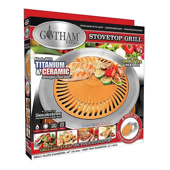 Gotham Steel Nonstick 13-Inch Smokeless Stovetop Grill DailySale