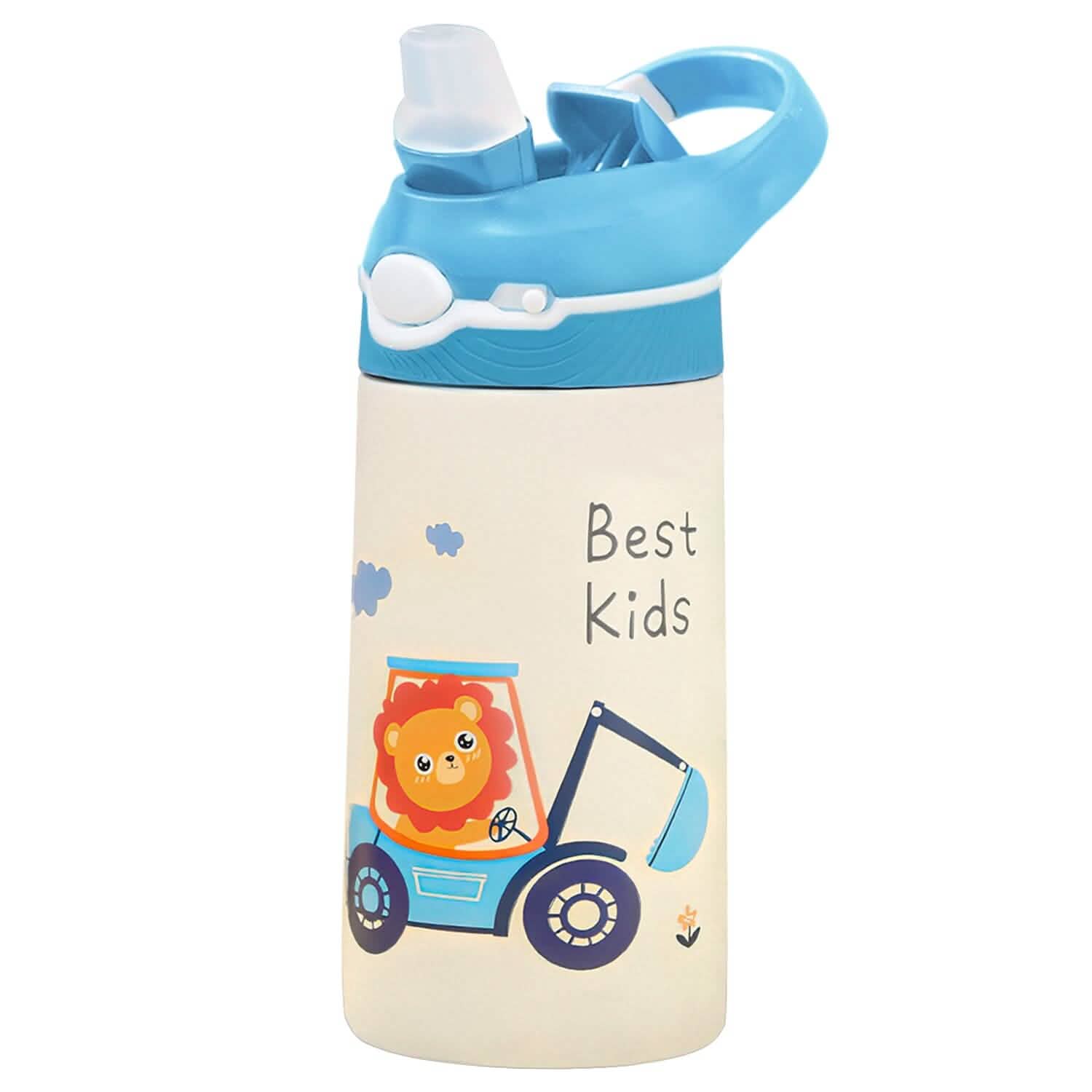 13.50oz. Insulated Stainless Steel Water Bottle Leak-proof with Straw Push Button Lock Switch DailySale
