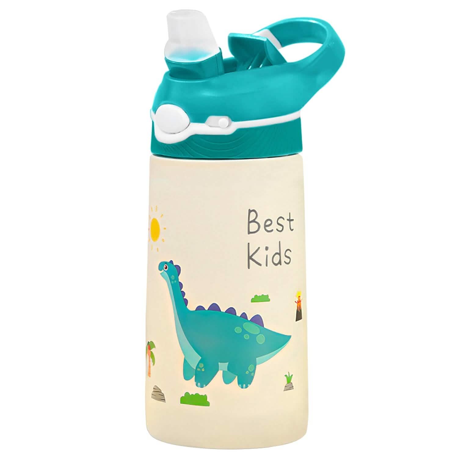 13.50oz. Insulated Stainless Steel Water Bottle Leak-proof with Straw Push Button Lock Switch DailySale