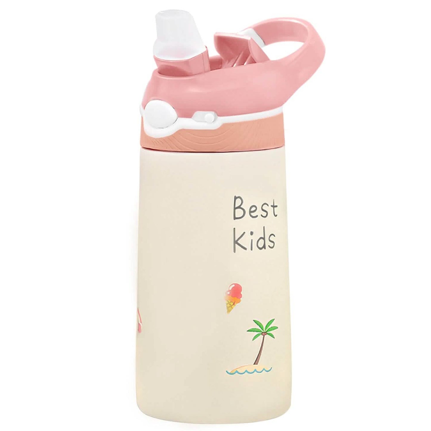 13.50oz. Insulated Stainless Steel Water Bottle Leak-proof with Straw Push Button Lock Switch DailySale