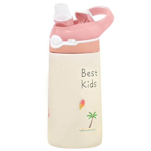 13.50oz. Insulated Stainless Steel Water Bottle Leak-proof with Straw Push Button Lock Switch DailySale