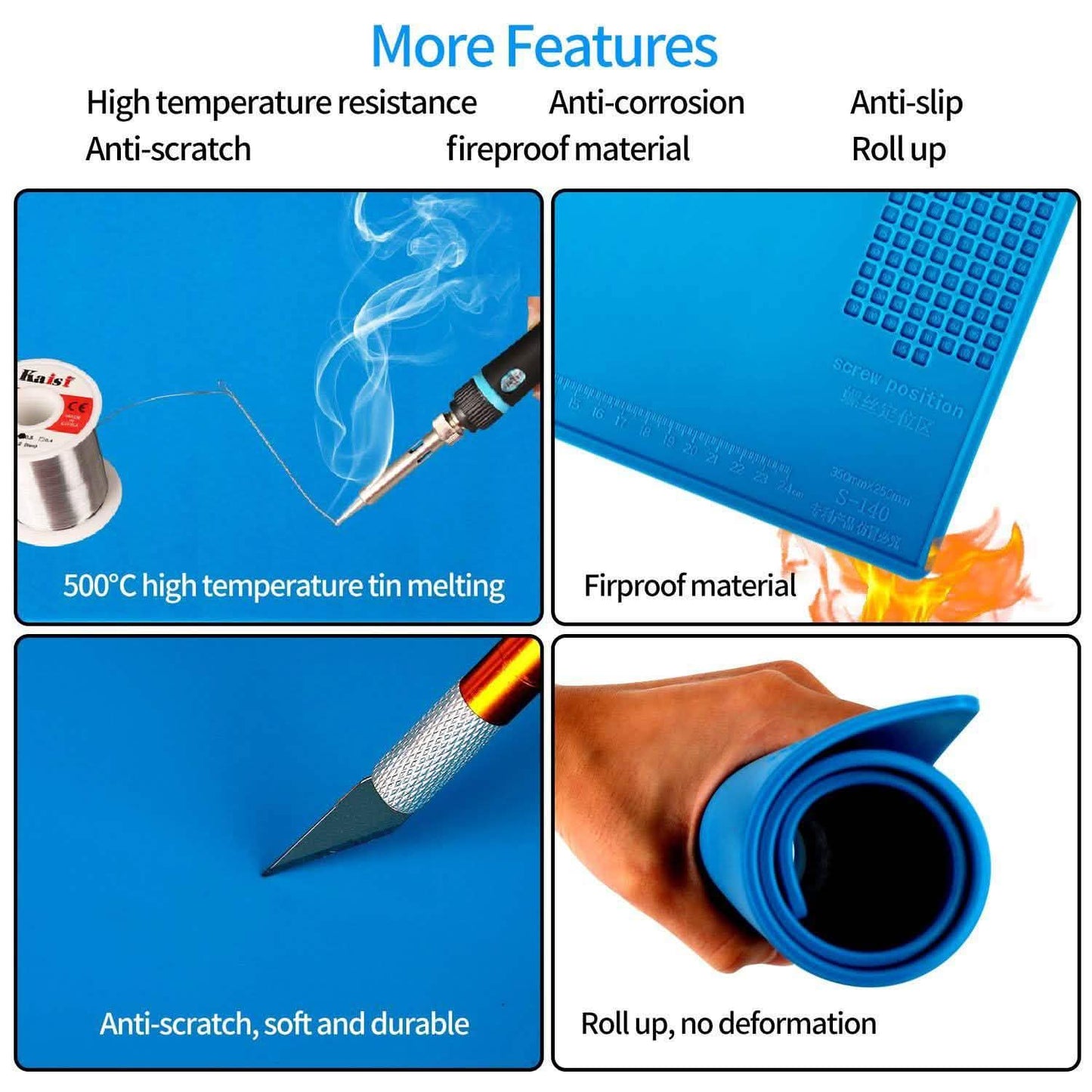 13.8" X 9.8" Magnetic Soldering Silicone Heat Insulation Mat DailySale