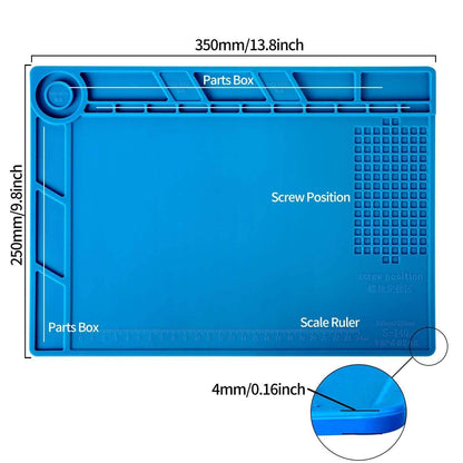 13.8" X 9.8" Magnetic Soldering Silicone Heat Insulation Mat DailySale