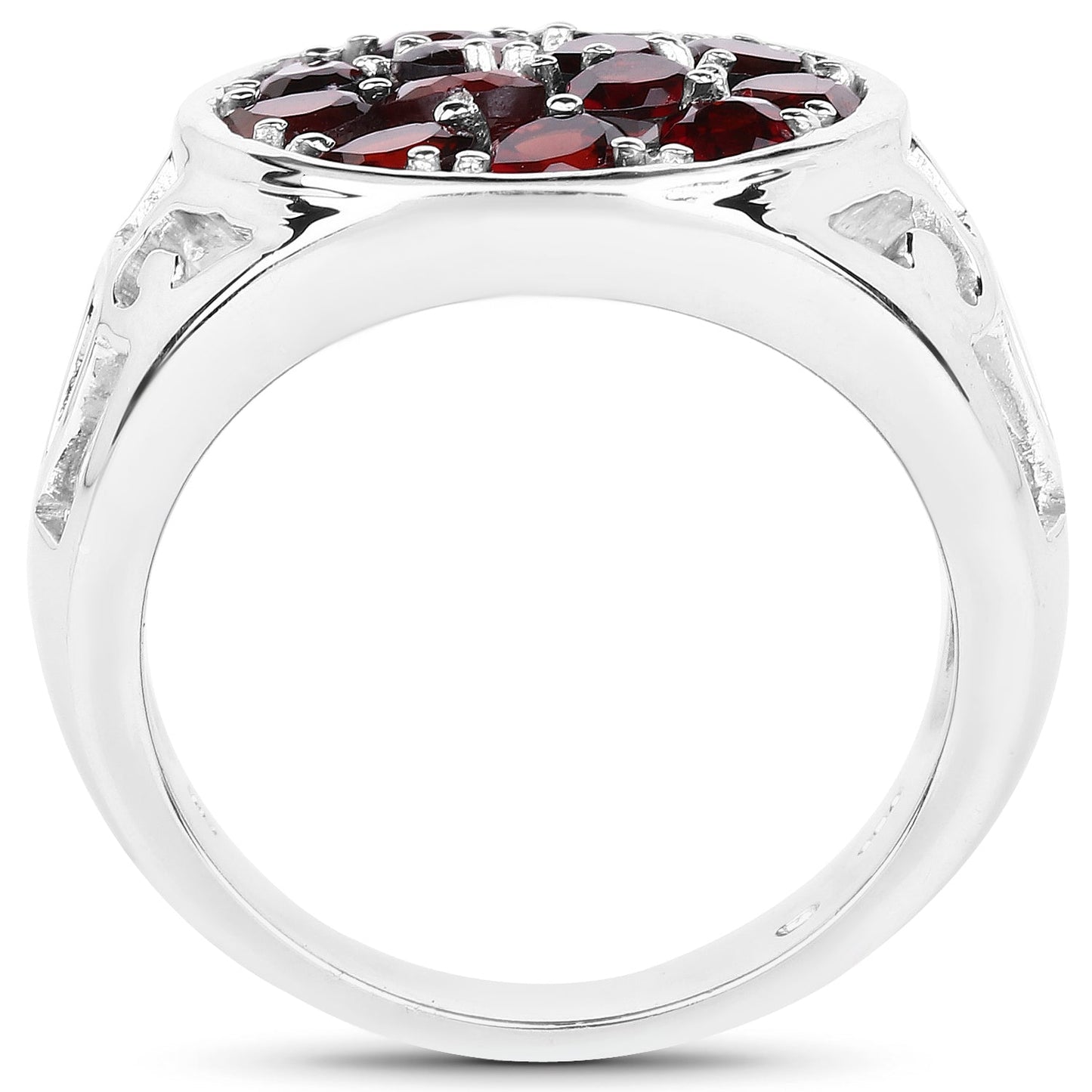 2.34 Carat Genuine Garnet .925 Sterling Silver Ring Bids.com