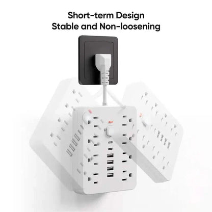 14-in-1 Power Strip With 4 USB Outlets, 2 Type-C Outlet and 8 AC Socket Outlets DailySale