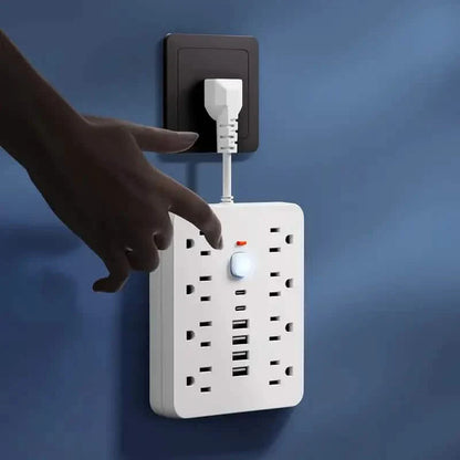 14-in-1 Power Strip With 4 USB Outlets, 2 Type-C Outlet and 8 AC Socket Outlets DailySale