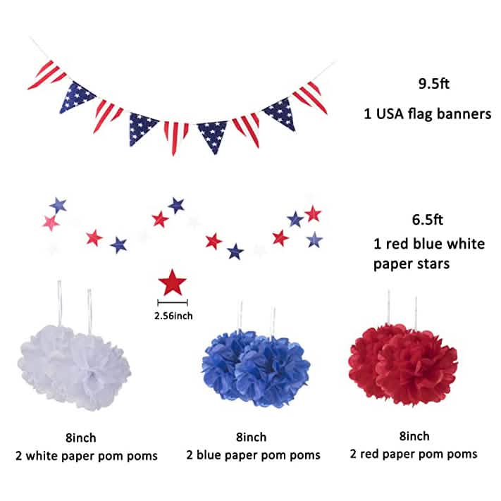 14-Piece: Patriotic Party Decorations Set DailySale