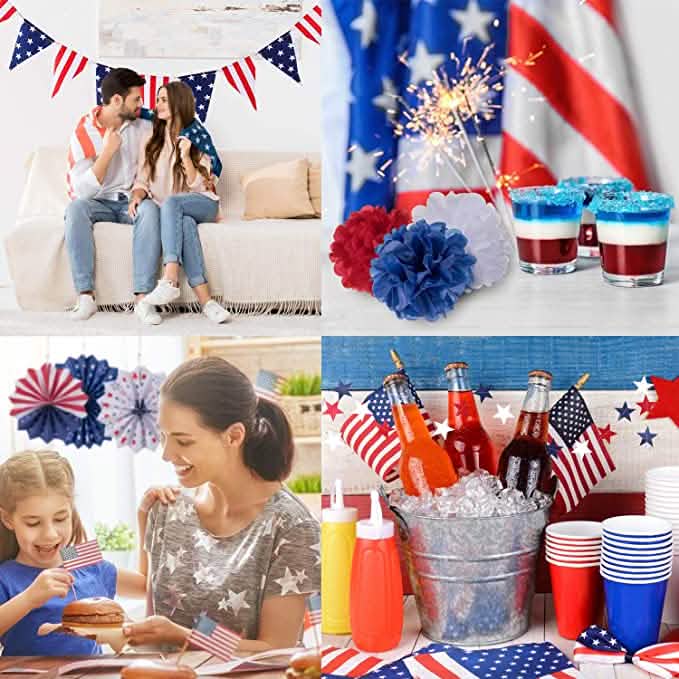 14-Piece: Patriotic Party Decorations Set DailySale