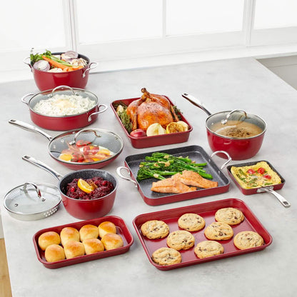 14-Piece Set: DuraPan Nonstick All-Purpose Cookware (Refurbished) DailySale