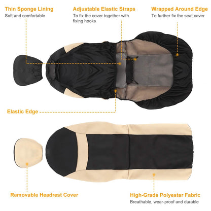 14-Pieces: Universal Auto Seat Cover Set DailySale