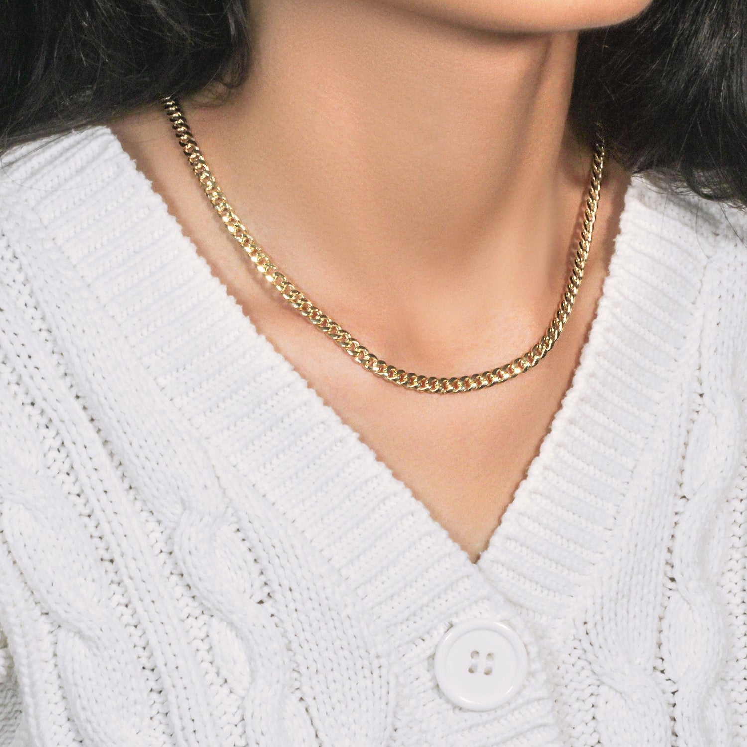 10k Yellow Gold Miami Cuban Semi Solid Chain (4.50 mm) Bids.com