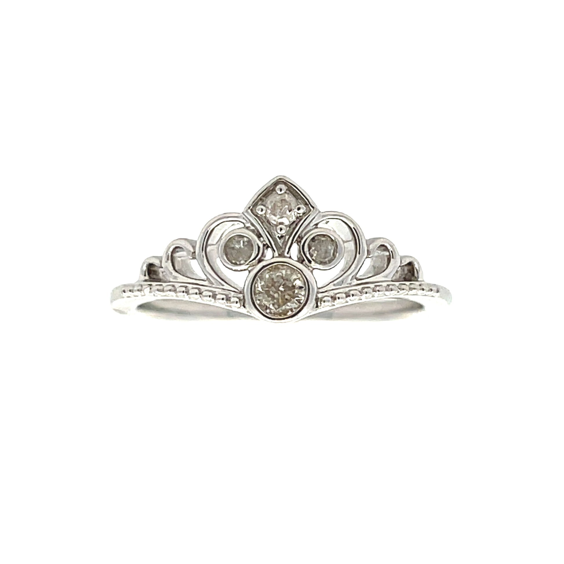 Genuine .17ct Diamond Ring Sterling Silver Bids.com