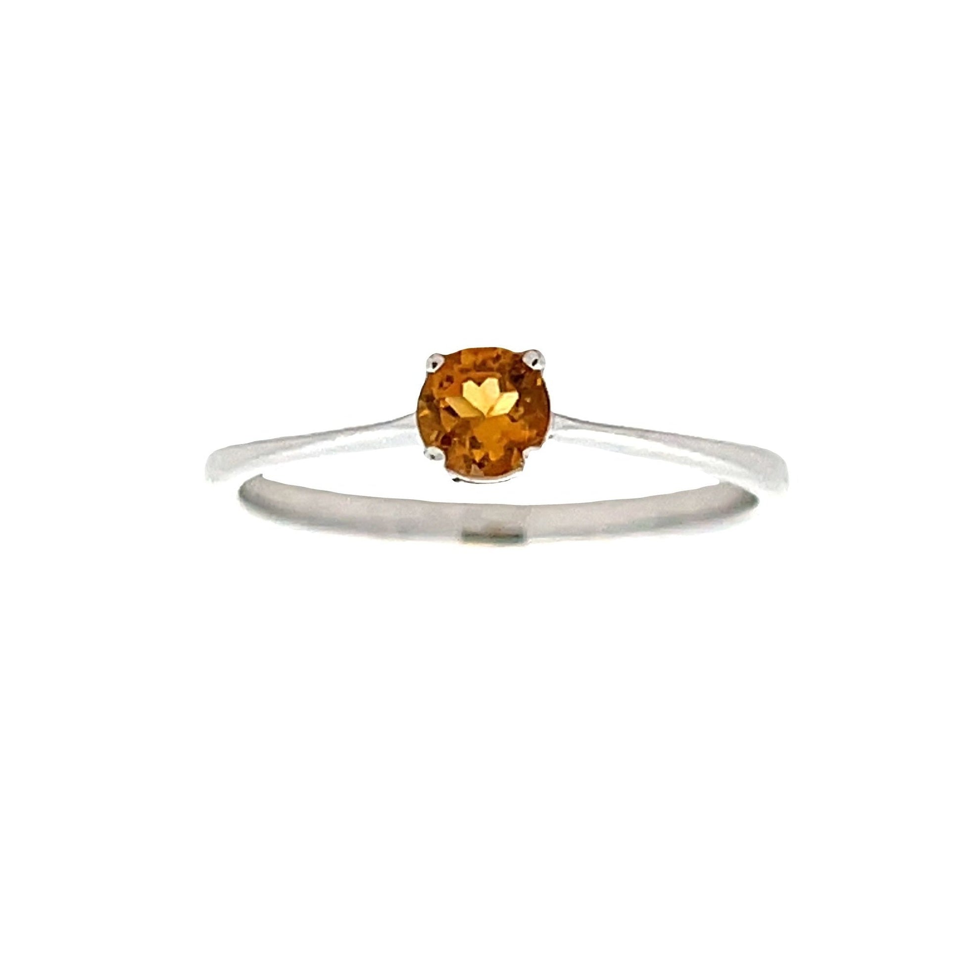 Genuine .20ct Citrine Ring Sterling Silver Bids.com