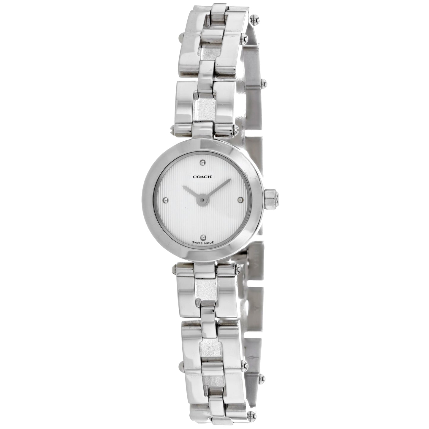 Coach Women's Silver Stainless Steel White Dial Bids.com