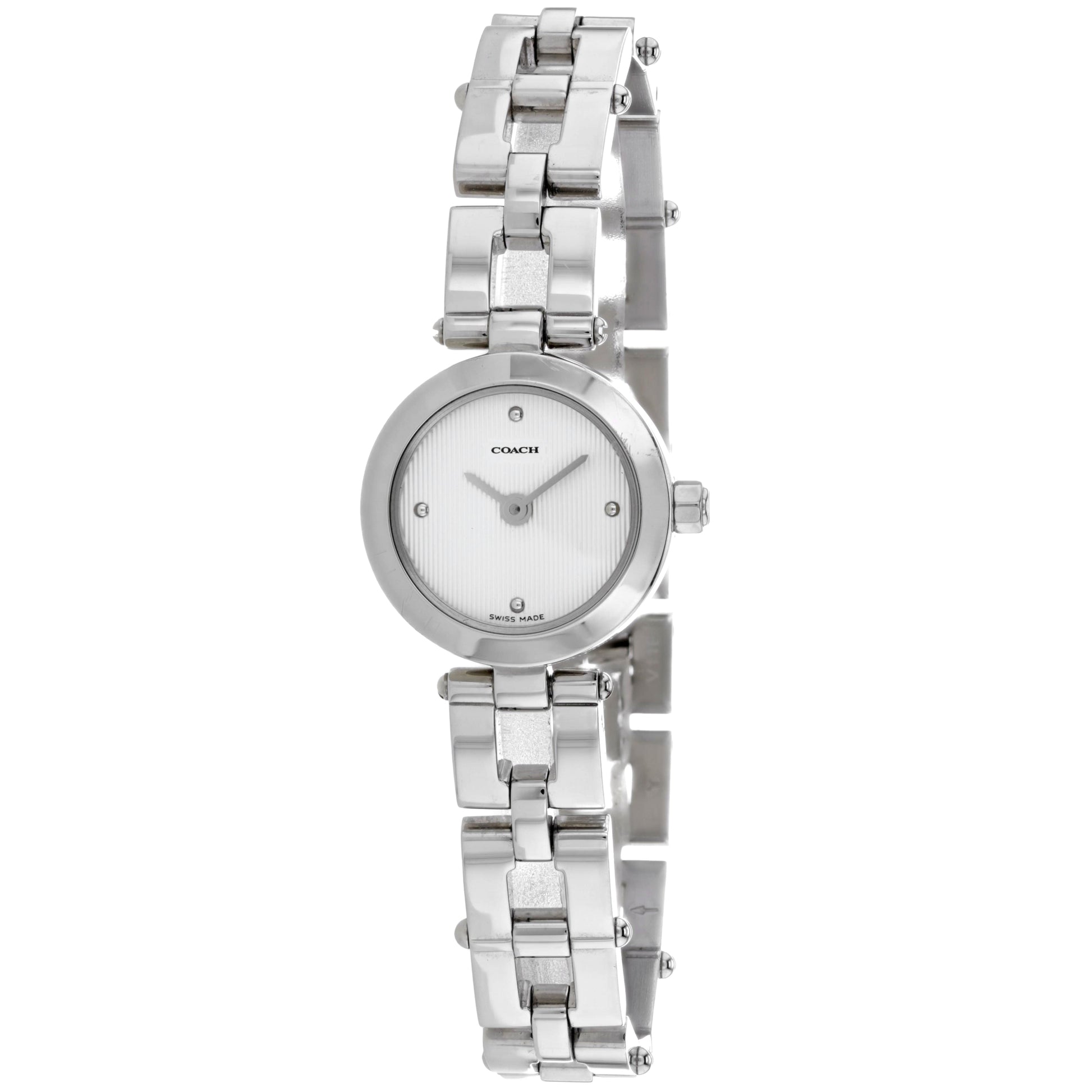 Coach Women's Silver Stainless Steel White Dial Bids.com