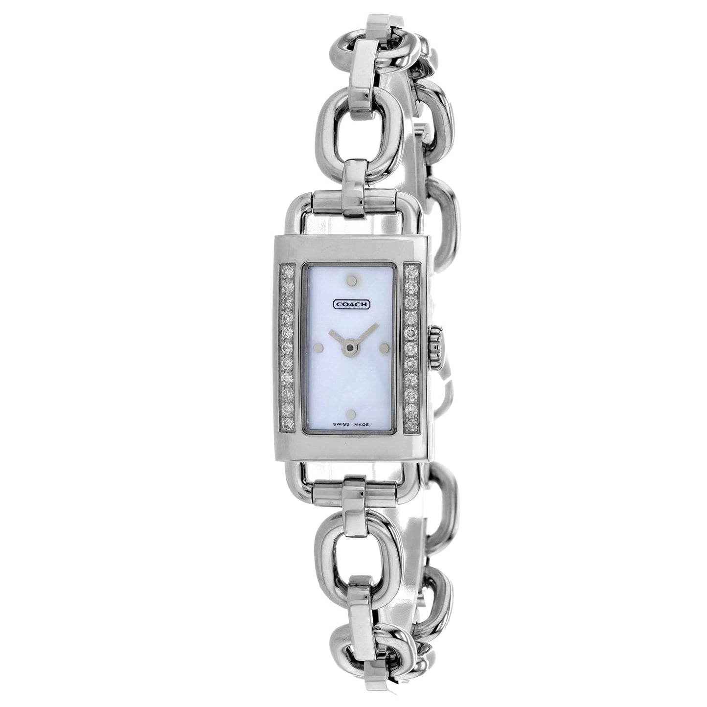 Coach Women's Mother of Pearl Silver Quartz Bids.com