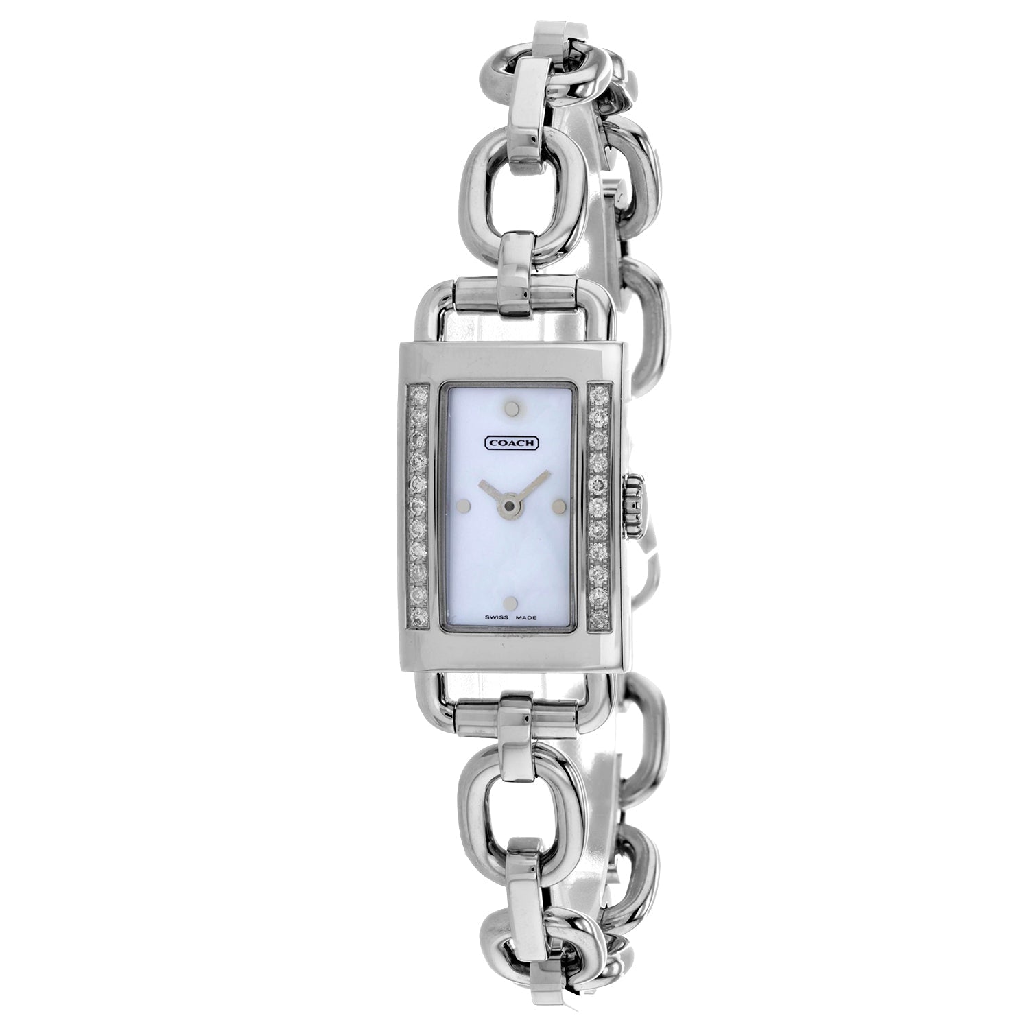 Coach Women's Mother of Pearl Silver Quartz Bids.com