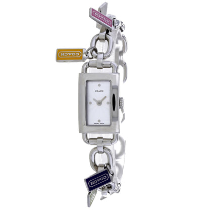 Coach Women's Silver Stainless Steel White Dial Bids.com