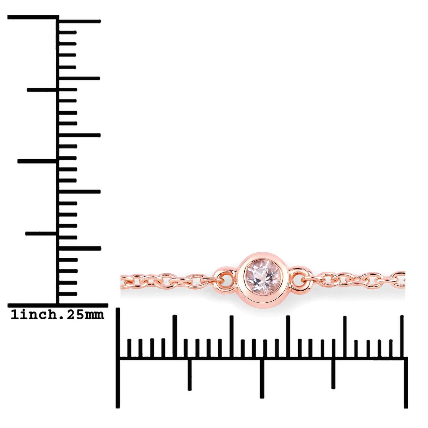 0.45 Carat Genuine Morganite .925 Sterling Silver Bracelet Bids.com