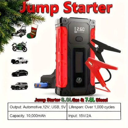 Portable 12V Car Jump Starter, Battery Charger, Air Pump (LED Display) DailySale