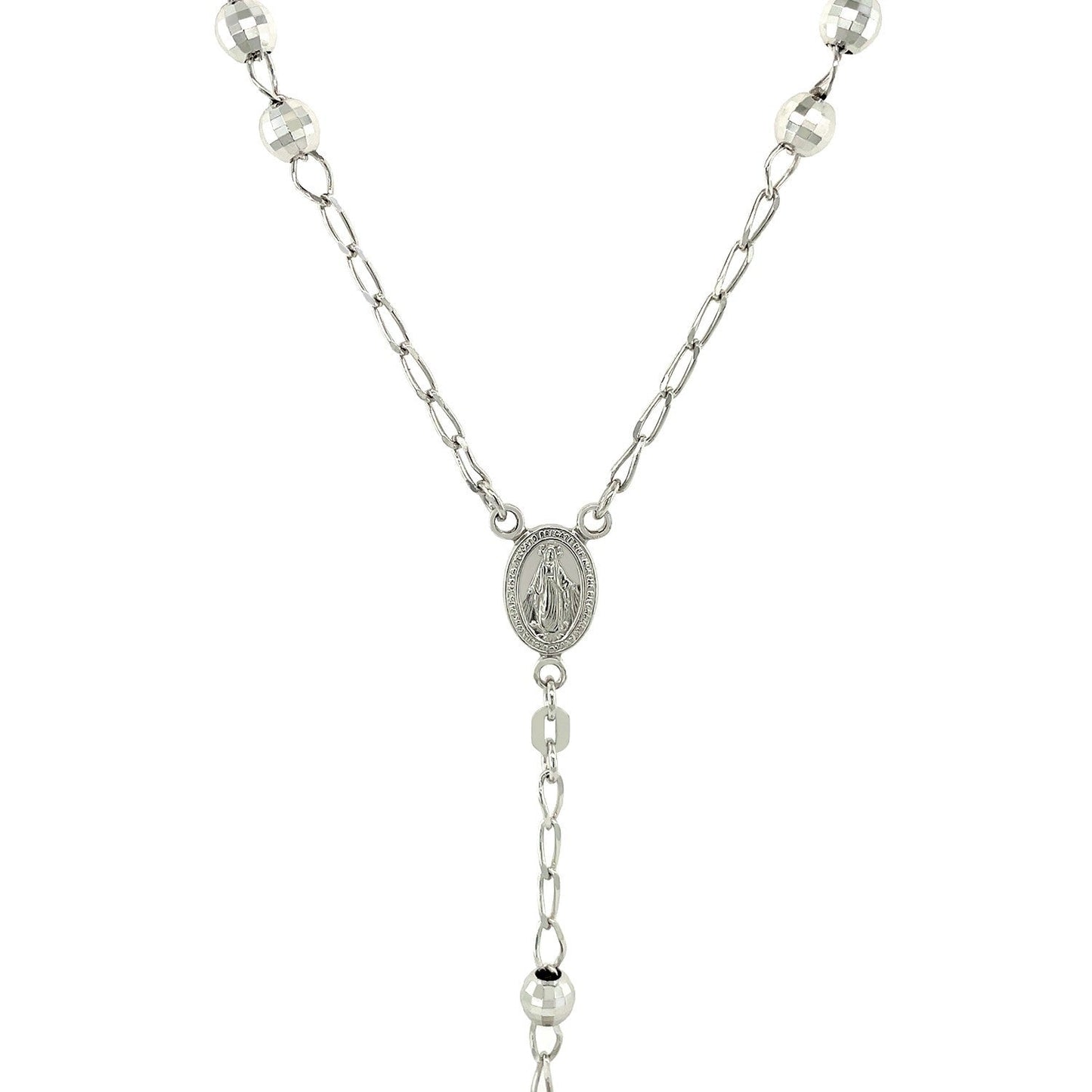 Rosary Chain and Large Bead Necklace in Sterling Silver Bids.com