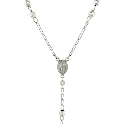 Rosary Chain and Large Bead Necklace in Sterling Silver Bids.com
