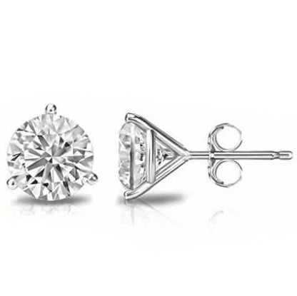 14K Gold 4MM Round Cut Crystal Studs DailySale