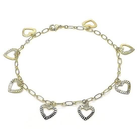 14k Gold Fill Heart Anklet DailySale