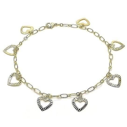 14k Gold Fill Heart Anklet DailySale
