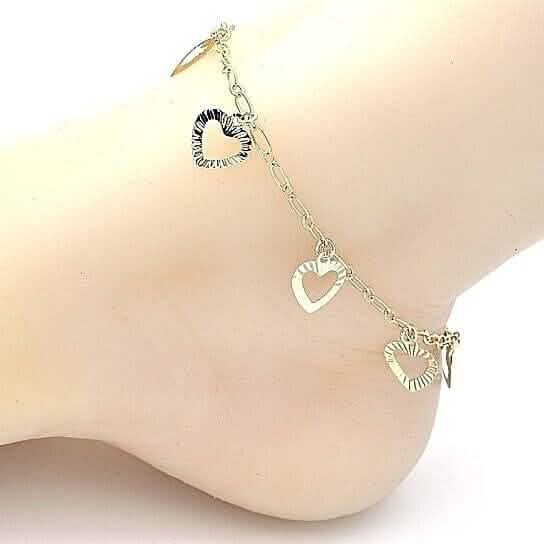 14k Gold Fill Heart Anklet DailySale