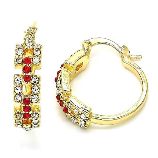 14k Gold Filled Garnet Unique Shape Earrings DailySale