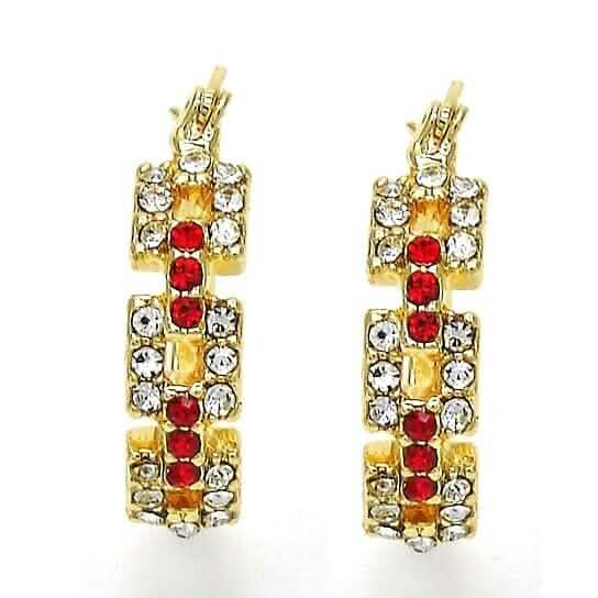 14k Gold Filled Garnet Unique Shape Earrings DailySale