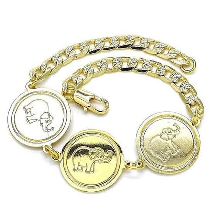 14k Gold Filled High Polish Finsh Cuban Curb Coin Bracelet DailySale