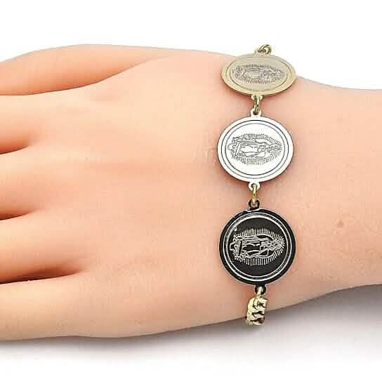 14k Gold Filled High Polish Finsh Cuban Curb Coin Bracelet DailySale