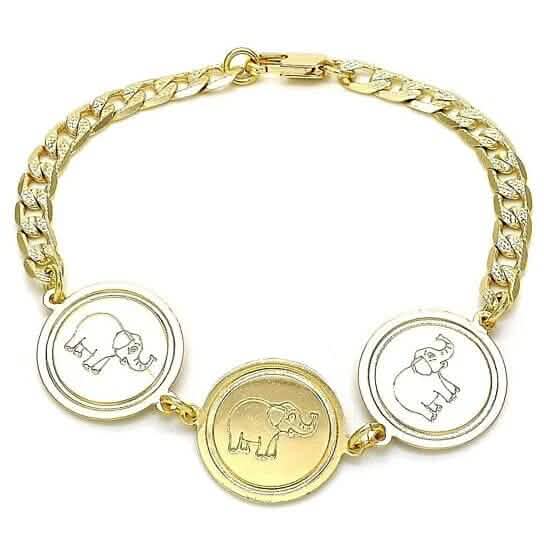 14k Gold Filled High Polish Finsh Cuban Curb Coin Bracelet DailySale