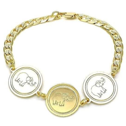 14k Gold Filled High Polish Finsh Cuban Curb Coin Bracelet DailySale