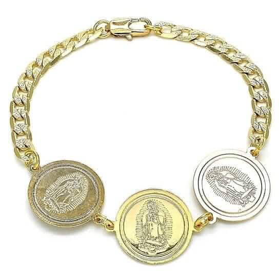 14k Gold Filled High Polish Finsh Cuban Curb Coin Bracelet DailySale
