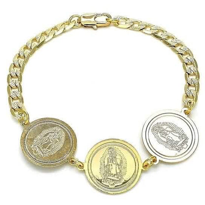 14k Gold Filled High Polish Finsh Cuban Curb Coin Bracelet DailySale