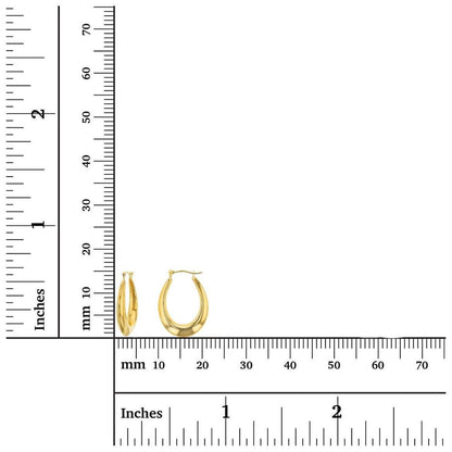 14K Gold Graduated French Lock Huggie Hoops DailySale