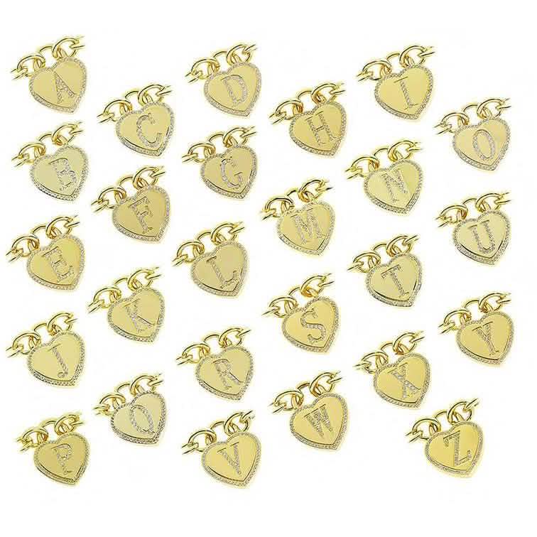14K Gold Plated Initial Heart Bracelet DailySale
