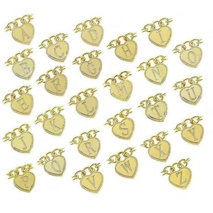 14K Gold Plated Initial Heart Bracelet DailySale